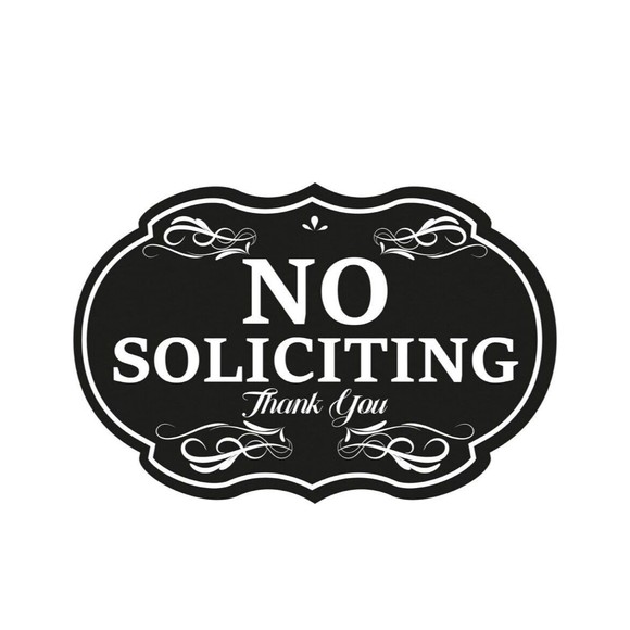 No Soliciting Wooden Sign for House Office, Vintage Look NEW - Picture 1 of 7
